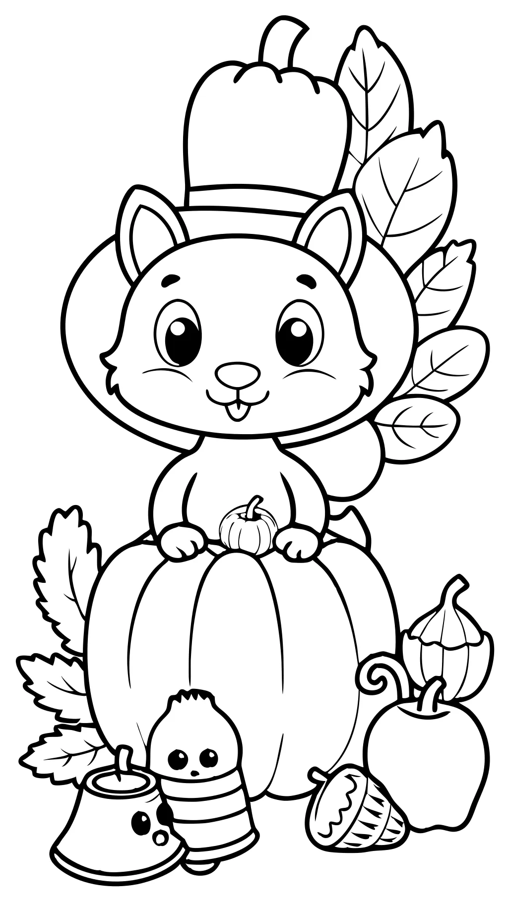 coloriages de Thanksgiving mignon